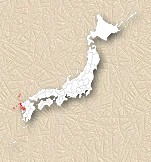 Location of Nagasaki Prefecture in Japan