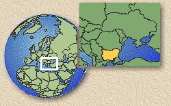 Location of Bulgaria on map of the world