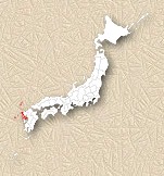 Location of Nagasaki Prefecture in Japan